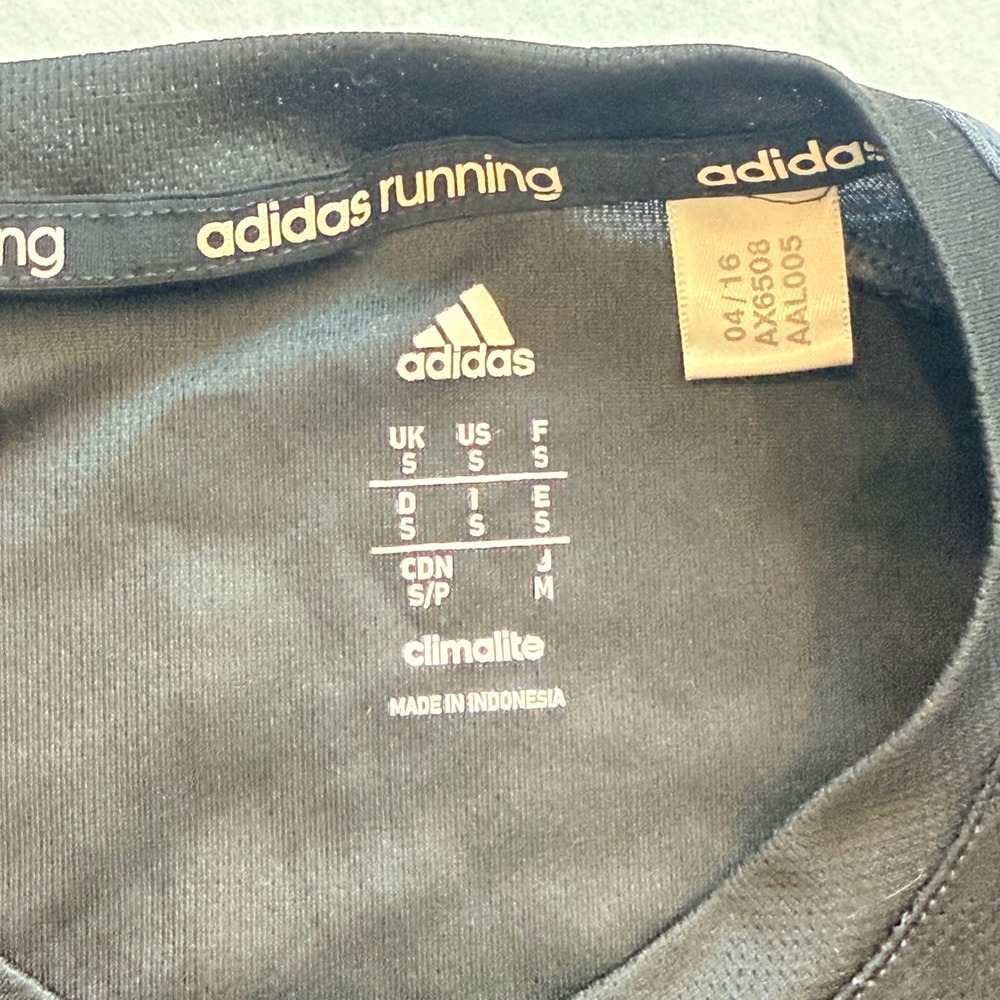 Adidas Response Climalite Running Shirt Mens Small Black Grey Athletic Tee Gym - Picture 6 of 16